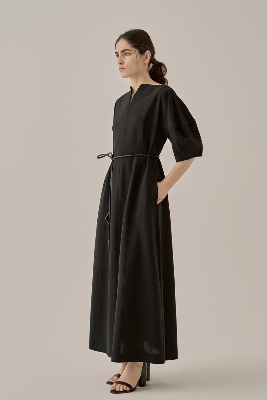 【アキラナカ/AKIRANAKA】のSesilia ランタンスリーブドレス 人気、トレンドファッション・服の通販 founy(ファニー) 　ファッション　Fashion　レディースファッション　Fashion for Women　ワンピース　Dresses　フォーマル・パーティードレス・結婚式用ドレス　Elegant & Casual Dresses　チュニック　Tunic Tops & Dresses　カッティング　Cutting Detail　シンプル　Simple, Minimal　スリーブ　Sleeve, Long Sleeve / Short Sleeve　チュニック　Tunic, Long Top　ドレス　Dress, One-Piece　ロング　Long, Long-Length　other-6|ID: prp329100004408542 ipo3291000000032875221