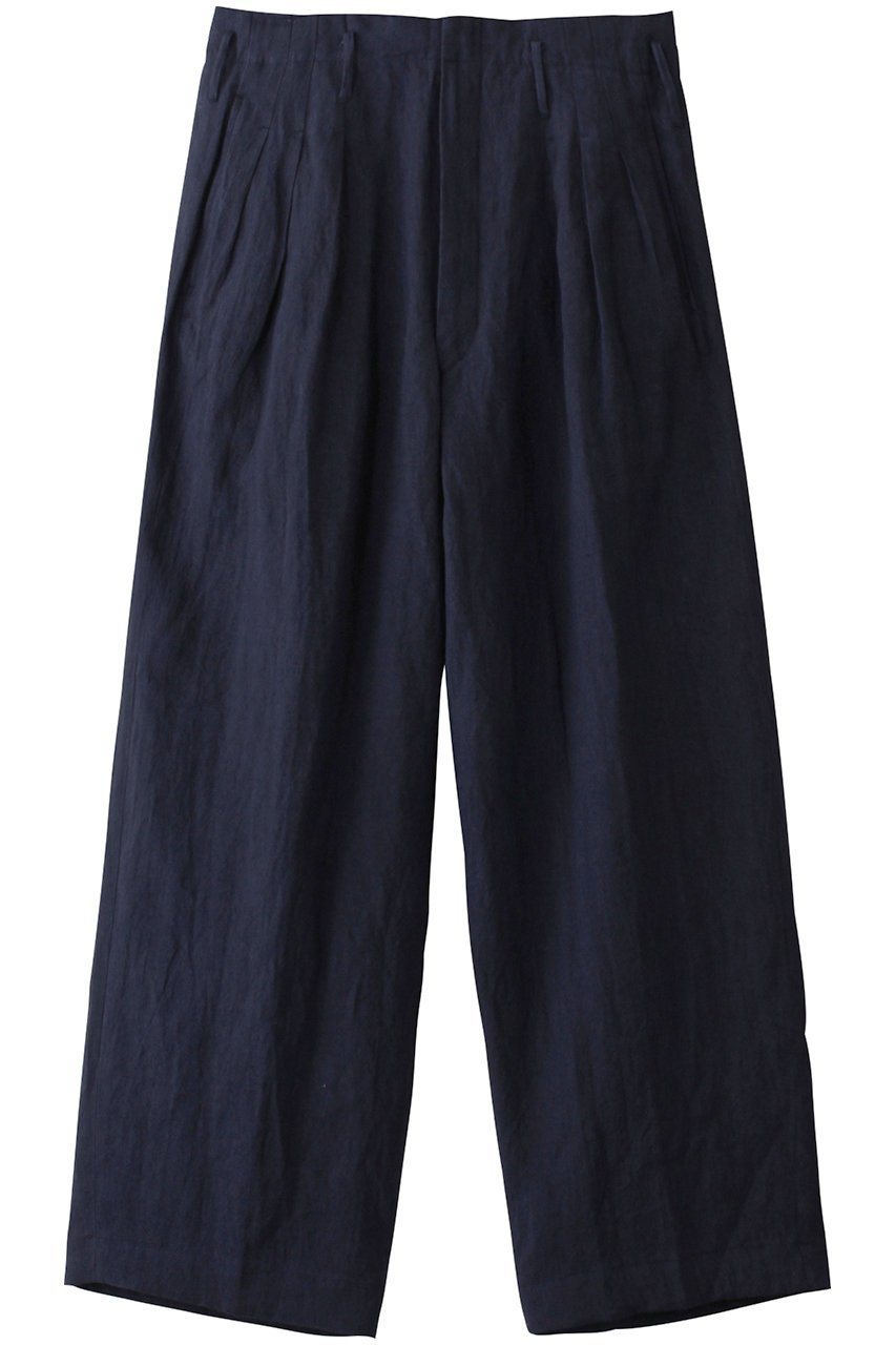【ベリーテイジ/VERYTAGE / MEN】の【MEN】ERA4080 スリータックパンツ インテリア・キッズ・メンズ・レディースファッション・服の通販 founy(ファニー) 　ファッション　Fashion　メンズファッション　Fashion for Men　ボトムス　Bottoms　ストレート　Straight, Straight Cut　フィット　Fit, Slim Fit　リネン　Linen, Linen Fabric　ループ　Loop, Loop Knit　エレガント 上品　Elegant　ネイビー|ID: prp329100004408546 ipo3291000000032915708