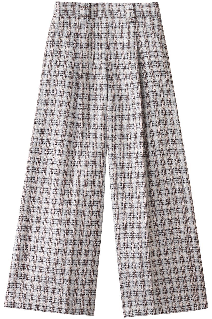 【ランバン オン ブルー/LANVIN en Bleu】のツィードタックパンツ インテリア・キッズ・メンズ・レディースファッション・服の通販 founy(ファニー) 　ファッション　Fashion　レディースファッション　Fashion for Women　パンツ　Pants & Trousers　チェック　Check, Plaid, Tartan　ツイード／ツィード　Choker, Choker Necklace　ツイード　Twill, Twill Weave　ミックス　Mix, Mixed Style　ワイド　Wide, Wide Fit　別注　Limited Edition, Custom Order　春　Spring　オフ|ID: prp329100004408553 ipo3291000000032915271