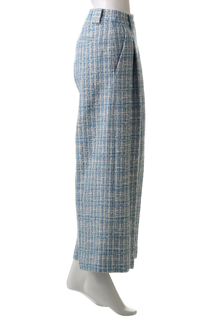 【ランバン オン ブルー/LANVIN en Bleu】のツィードタックパンツ 人気、トレンドファッション・服の通販 founy(ファニー) 　ファッション　Fashion　レディースファッション　Fashion for Women　パンツ　Pants & Trousers　チェック　Check, Plaid, Tartan　ツイード／ツィード　Choker, Choker Necklace　ツイード　Twill, Twill Weave　ミックス　Mix, Mixed Style　ワイド　Wide, Wide Fit　別注　Limited Edition, Custom Order　春　Spring　other-3|ID: prp329100004408553 ipo3291000000032915294
