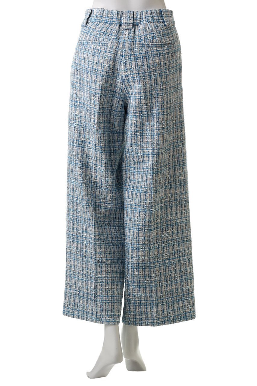 【ランバン オン ブルー/LANVIN en Bleu】のツィードタックパンツ 人気、トレンドファッション・服の通販 founy(ファニー) 　ファッション　Fashion　レディースファッション　Fashion for Women　パンツ　Pants & Trousers　チェック　Check, Plaid, Tartan　ツイード／ツィード　Choker, Choker Necklace　ツイード　Twill, Twill Weave　ミックス　Mix, Mixed Style　ワイド　Wide, Wide Fit　別注　Limited Edition, Custom Order　春　Spring　other-4|ID: prp329100004408553 ipo3291000000032915305