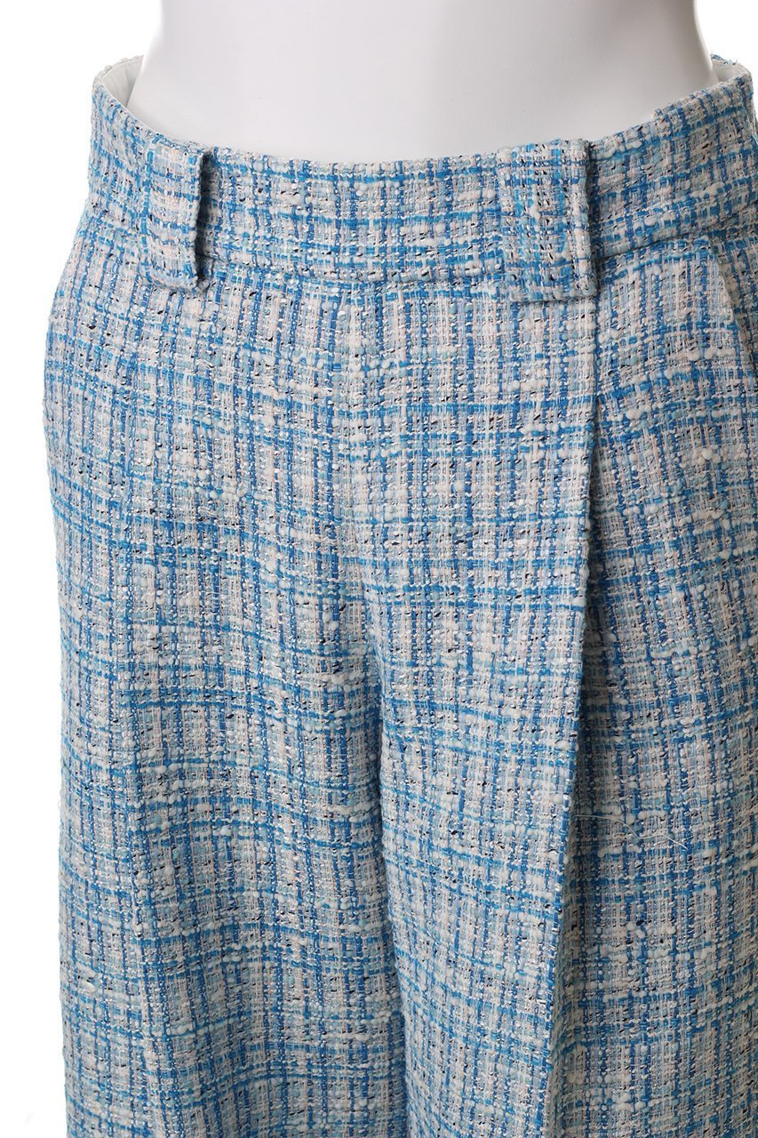 【ランバン オン ブルー/LANVIN en Bleu】のツィードタックパンツ 人気、トレンドファッション・服の通販 founy(ファニー) 　ファッション　Fashion　レディースファッション　Fashion for Women　パンツ　Pants & Trousers　チェック　Check, Plaid, Tartan　ツイード／ツィード　Choker, Choker Necklace　ツイード　Twill, Twill Weave　ミックス　Mix, Mixed Style　ワイド　Wide, Wide Fit　別注　Limited Edition, Custom Order　春　Spring　other-5|ID: prp329100004408553 ipo3291000000032915314