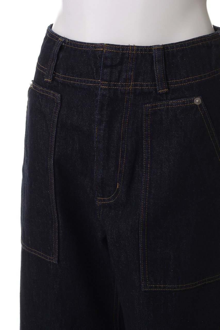 【ランバン オン ブルー/LANVIN en Bleu】のデニムバギーパンツ 人気、トレンドファッション・服の通販 founy(ファニー) 　ファッション　Fashion　レディースファッション　Fashion for Women　パンツ　Pants & Trousers　デニムパンツ・ジーンズ・美脚デニム　Denim Jeans & Pants　ダメージ　Distressed, Destroyed　デニム　Denim, Jeans Material　ポケット　Pocket, Pocket Detail　エレガント 上品　Elegant　other-5|ID: prp329100004408554 ipo3291000000032904812
