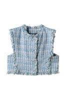 【ランバン オン ブルー/LANVIN en Bleu】のツィード2wayショートベスト 人気、トレンドファッション・服の通販 founy(ファニー) ファッション Fashion レディースファッション Fashion for Women アウター Coat / Outerwear Collection レディースジャケット・軽アウター Jackets ショート Short, Short Length ジャケット Jacket, Outerwear ツイード/ツィード Choker, Choker Necklace ツイード Twill, Twill Weave バランス Balance, Style Balance フリンジ Fringe, Tassel ベスト Vest, Waistcoat ワンポイント One Point, Statement Accent 春 Spring |ID:prp329100004408555