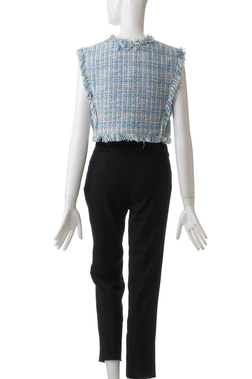 【ランバン オン ブルー/LANVIN en Bleu】のツィード2wayショートベスト 人気、トレンドファッション・服の通販 founy(ファニー) 　ファッション　Fashion　レディースファッション　Fashion for Women　アウター　Coat / Outerwear Collection　レディースジャケット・軽アウター　Jackets　ショート　Short, Short Length　ジャケット　Jacket, Outerwear　ツイード／ツィード　Choker, Choker Necklace　ツイード　Twill, Twill Weave　バランス　Balance, Style Balance　フリンジ　Fringe, Tassel　ベスト　Vest, Waistcoat　ワンポイント　One Point, Statement Accent　春　Spring　other-4|ID: prp329100004408555 ipo3291000000034825850