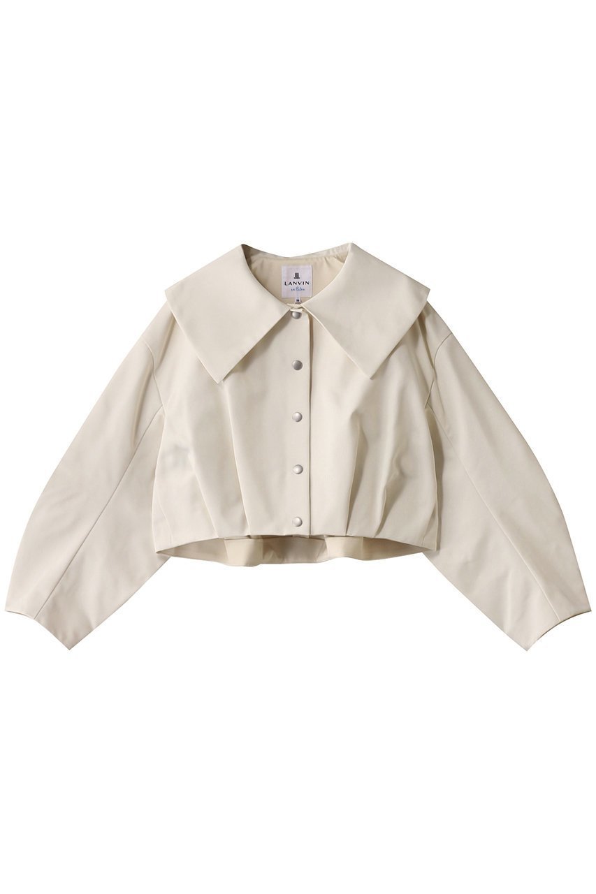 【ランバン オン ブルー/LANVIN en Bleu】のトリプルクロスメモリーサテンジャケット インテリア・キッズ・メンズ・レディースファッション・服の通販 founy(ファニー) 　ファッション　Fashion　レディースファッション　Fashion for Women　アウター　Coat / Outerwear Collection　レディースジャケット・軽アウター　Jackets　クロップド　Cropped, Short Length　ジャケット　Jacket, Outerwear　トレンド　Trend, Trending Now　オフ|ID: prp329100004408556 ipo3291000000032962256