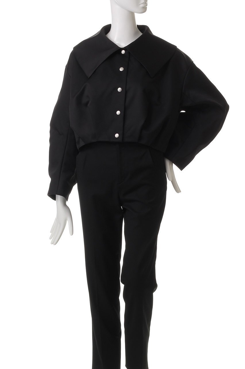 【ランバン オン ブルー/LANVIN en Bleu】のトリプルクロスメモリーサテンジャケット 人気、トレンドファッション・服の通販 founy(ファニー) 　ファッション　Fashion　レディースファッション　Fashion for Women　アウター　Coat / Outerwear Collection　レディースジャケット・軽アウター　Jackets　クロップド　Cropped, Short Length　ジャケット　Jacket, Outerwear　トレンド　Trend, Trending Now　other-2|ID: prp329100004408556 ipo3291000000032962261