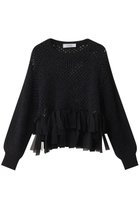 【アルアバイル/allureville】の【Loulou Willoughby】シフォンパピエメッシュプルオーバー ブラック|ID: prp329100004408563 ipo3291000000032706867