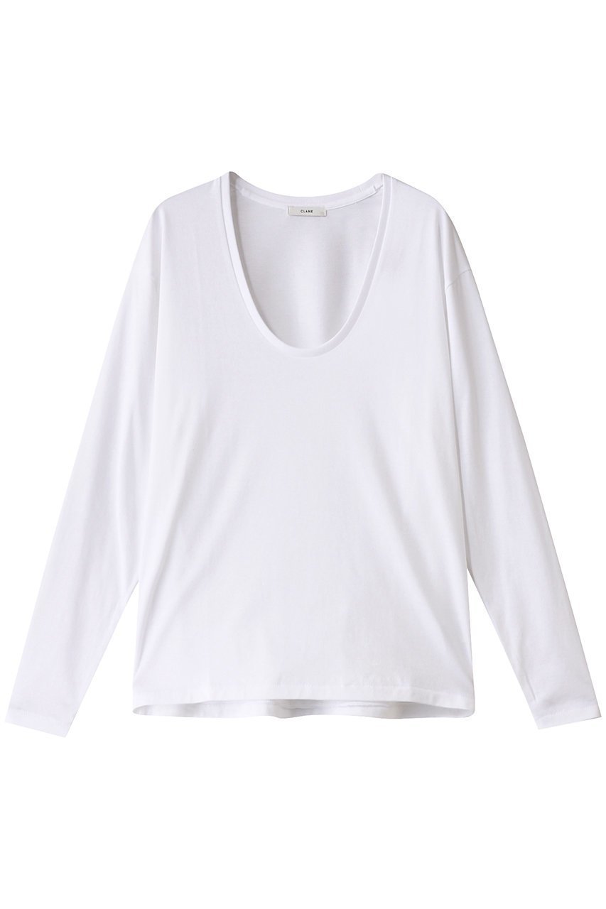 【クラネ/CLANE】のDEEP U NECK TOPS/Tシャツ 人気、トレンドファッション・服の通販 founy(ファニー) 　ファッション　Fashion　レディースファッション　Fashion for Women　トップス・カットソー　Cut & Sew Tops　シャツ・ブラウス・オフィスカジュアル　Elegant Blouses & Button-Ups　ロングTシャツ・Tシャツ　Longline T-Shirts & Tees　カットソー・ベーシックTシャツ　Cut-and-Sewn Tops / Stretch Tees & Basics　おすすめ　Recommended / Our Picks　インナー　Innerwear　シンプル　Simple, Minimal　スリーブ　Sleeve, Long Sleeve / Short Sleeve　ロング　Long, Long-Length　長袖　Long Sleeve, Full Sleeve　 other-1|ID: prp329100004408566 ipo3291000000032870863