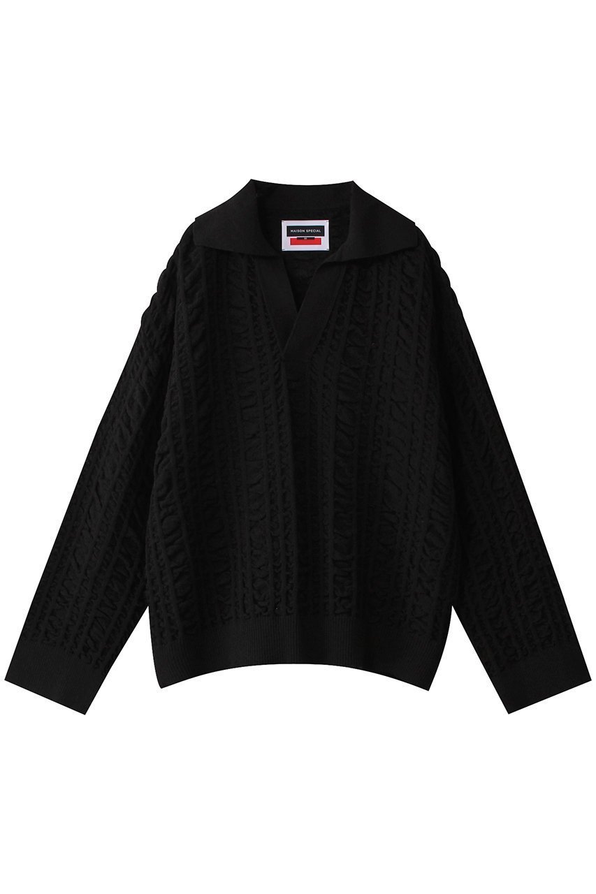 【メゾンスペシャル/MAISON SPECIAL】の【UNISEX】ランダムシアーサッカーポロ襟スキッパーニット 人気、トレンドファッション・服の通販 founy(ファニー) 　ファッション　Fashion　レディースファッション　Fashion for Women　トップス・カットソー　Cut & Sew Tops　ニット　Knit Tops & Sweaters　カジュアルプルオーバー・ニットトップス　Pullovers & Knit Tops / Casual Pullovers　ユニセックス　Unisex, Genderless　シアー　Sheer, See-Through　スキッパー　Skipper, Open Collar　ファブリック　Fabric, Textile　リラックス　Relax, Relaxed Fit　 other-1|ID: prp329100004408577 ipo3291000000032947660