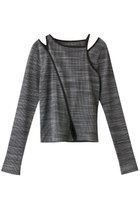 【メゾンスペシャル/MAISON SPECIAL】のスリットショルダーリブトップス GRY(グレー)|ID: prp329100004408578 ipo3291000000032870716