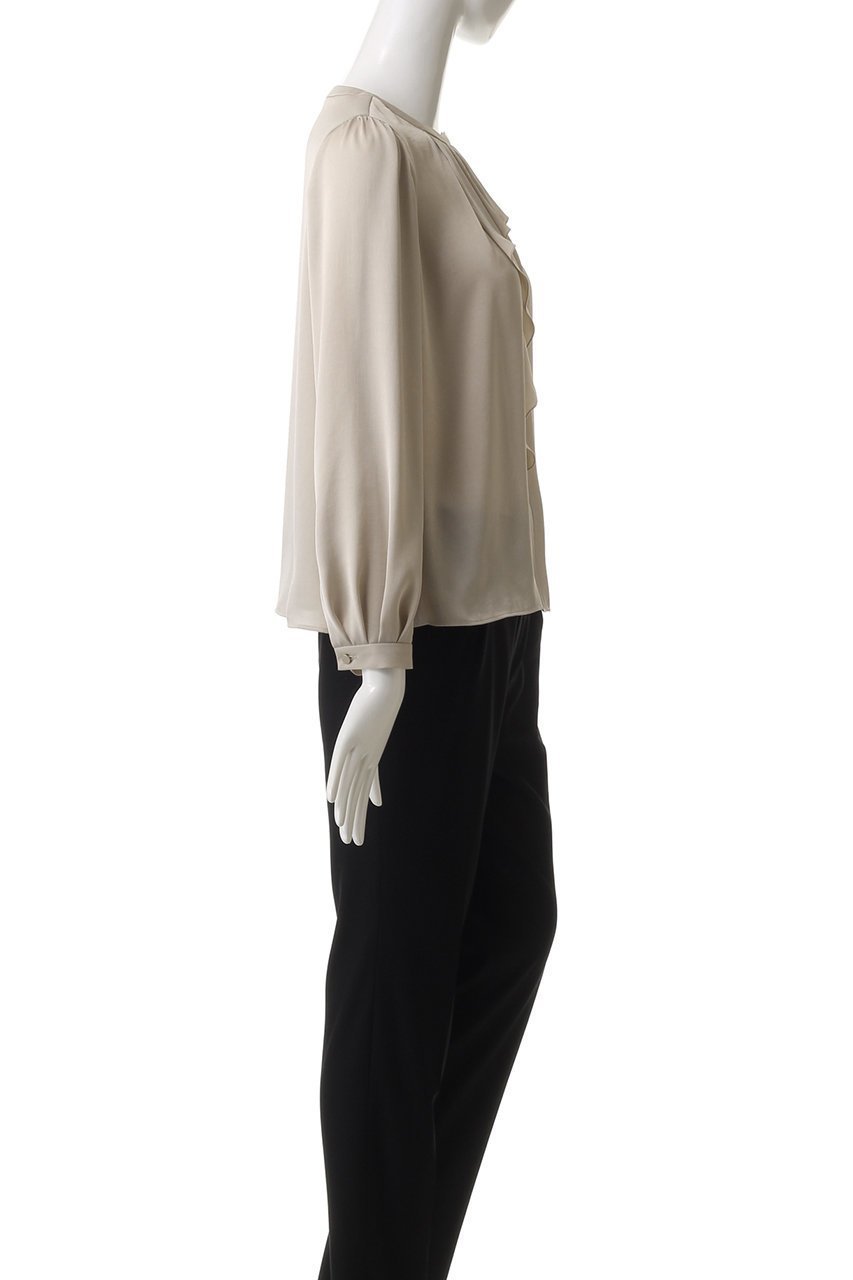 【アナイ/ANAYI】のヴィンテージサテンラッフルブラウス 人気、トレンドファッション・服の通販 founy(ファニー) 　ファッション　Fashion　レディースファッション　WOMEN　トップス・カットソー　Tops/Tshirt　シャツ/ブラウス　Shirts/Blouses　おすすめ　Recommend　エレガント 上品　Elegant　サテン　Satin　ジャケット　Jacket　スリーブ　Sleeve　ラッフル　Raffle　リュクス　Luxe　ロング　Long　other-3|ID: prp329100004408579 ipo3291000000031268763
