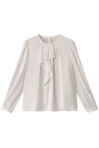 【アナイ/ANAYI】のヴィンテージサテンラッフルブラウス 人気、トレンドファッション・服の通販 founy(ファニー) ファッション Fashion レディースファッション Fashion for Women トップス・カットソー Cut & Sew Tops シャツ・ブラウス・オフィスカジュアル Elegant Blouses & Button-Ups おすすめ Recommended / Our Picks エレガント 上品 Elegant サテン Satin, Glossy Fabric ジャケット Jacket, Outerwear スリーブ Sleeve, Long Sleeve / Short Sleeve ラッフル Ruffle, Frill リュクス Luxury, Elegant, High-End, Chic ロング Long, Long-Length thumbnail ホワイト|ID: prp329100004408579 ipo3291000000032860699