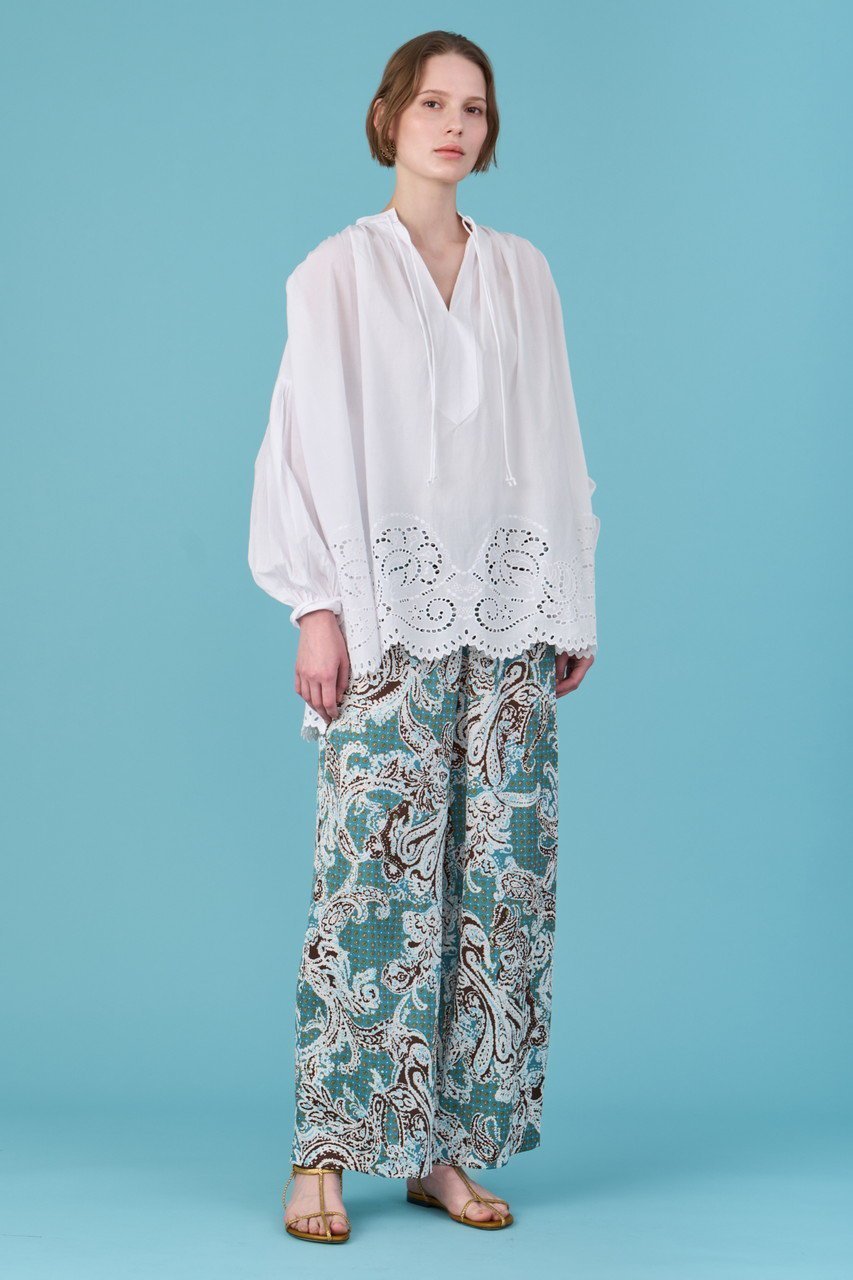 【ハウス オブ ロータス/HOUSE OF LOTUS】のキカペイズリープリントパンツ 人気、トレンドファッション・服の通販 founy(ファニー) 　ファッション　Fashion　レディースファッション　Ladies' Fashion Online　パンツ　Pants　クラシック　Classic　サテン　Satin　ストレート　Straight　ドレープ　Drape　プリント　Print　ペイズリー　Paisley　ミックス　Mix　ワイド　Wide　再入荷　Restock/Back In Stock/Re Arrival　other-8|ID: prp329100004408581 ipo3291000000032629947