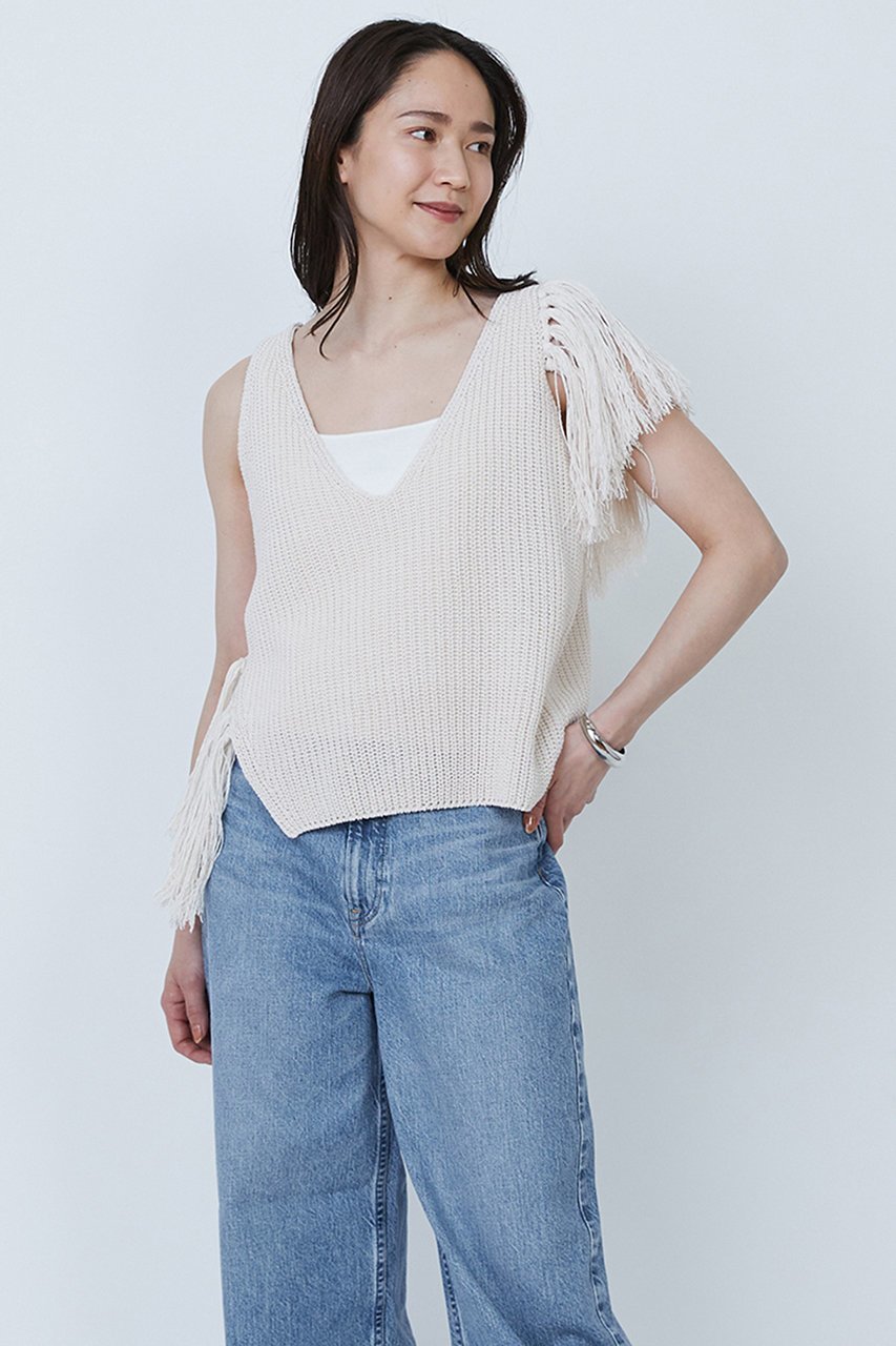 【プルミエ アロンディスモン/1er Arrondissement】の【near NIPPON】ニット 人気、トレンドファッション・服の通販 founy(ファニー) 　ファッション　Fashion　レディースファッション　Fashion for Women　トップス・カットソー　Cut & Sew Tops　ニット　Knit Tops & Sweaters　キャミソール&ノースリーブ　Camisoles & Sleeveless Tops　シャツ・ブラウス・オフィスカジュアル　Elegant Blouses & Button-Ups　ロングTシャツ・Tシャツ　Longline T-Shirts & Tees　カットソー・ベーシックTシャツ　Cut-and-Sewn Tops / Stretch Tees & Basics　アシンメトリー　Asymmetrical Style　キャミソール　Camisole, Spaghetti Strap Top　コンパクト　Compact, Small Size　タンク　Tank Top, Sleeveless Top　other-6|ID: prp329100004408582 ipo3291000000032870788