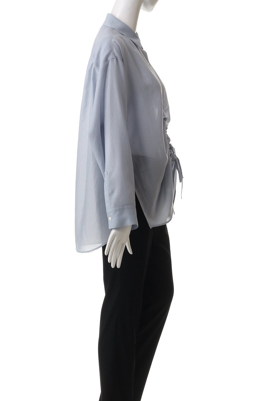 【ミディウミソリッド/MIDIUMISOLID】のdrawstring shirt.S シャツ 人気、トレンドファッション・服の通販 founy(ファニー) 　ファッション　Fashion　レディースファッション　Fashion for Women　トップス・カットソー　Cut & Sew Tops　シャツ・ブラウス・オフィスカジュアル　Elegant Blouses & Button-Ups　おすすめ　Recommended / Our Picks　ギャザー　Gathered, Ruffled　シアー　Sheer, See-Through　スリーブ　Sleeve, Long Sleeve / Short Sleeve　トレンド　Trend, Trending Now　ドローストリング　Drawstring, Pull Cord　ボトム　Bottoms, Lower Wear　ロング　Long, Long-Length　other-3|ID: prp329100004408587 ipo3291000000032860672