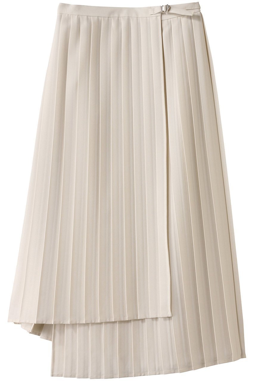 【ミディウミソリッド/MIDIUMISOLID】のasymmetry hem wrap pleats SK.S スカート インテリア・キッズ・メンズ・レディースファッション・服の通販 founy(ファニー) 　ファッション　Fashion　レディースファッション　Fashion for Women　スカート　Skirts　ロングスカート　Long Skirts / Maxi & Midi Skirts　アシンメトリー　Asymmetrical Style　エレガント 上品　Elegant　プリーツ　Pleats, Pleated　ヘムライン　Hemline, Bottom Cut　ロング　Long, Long-Length　ivory|ID: prp329100004408589 ipo3291000000032824246