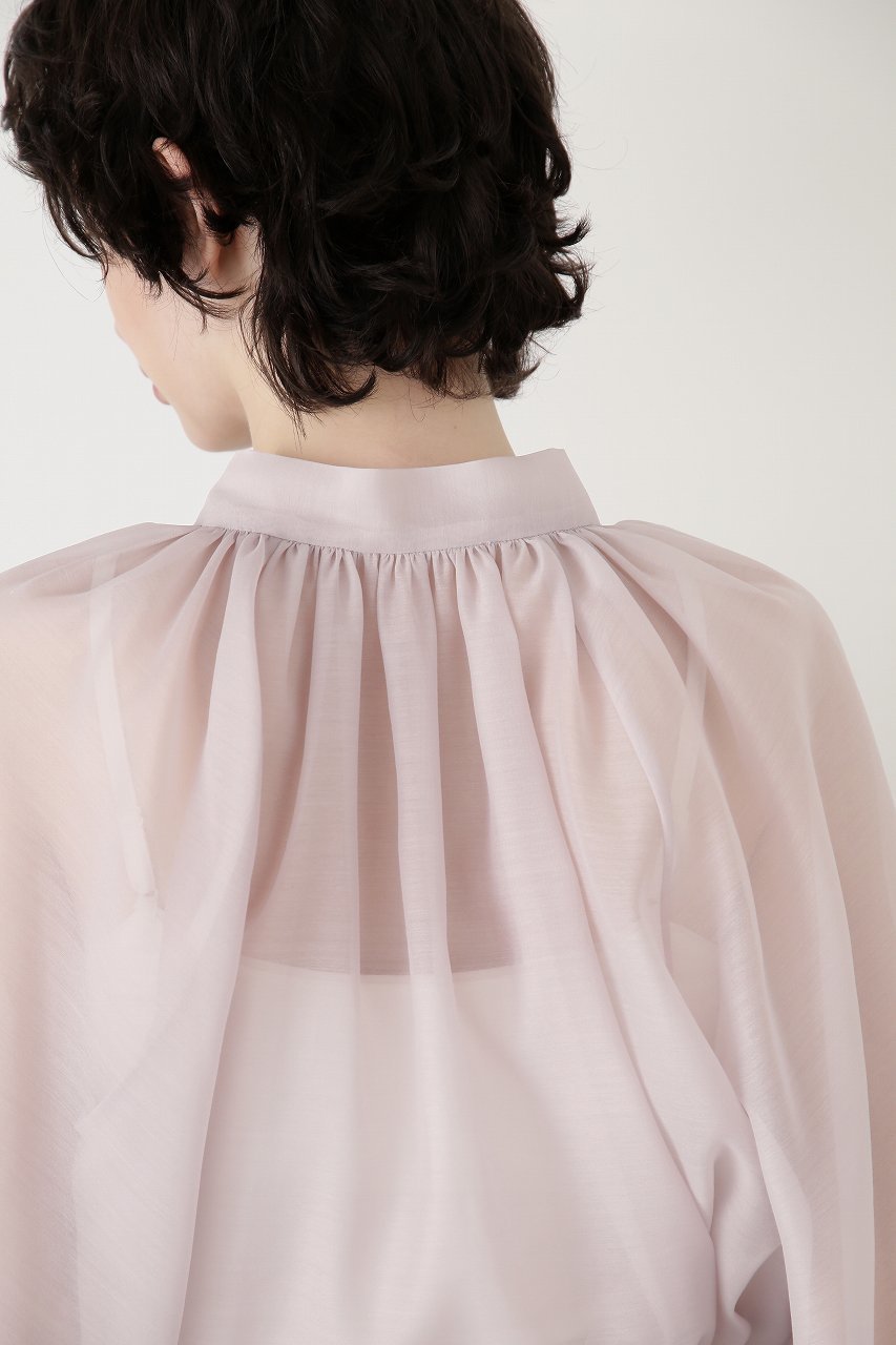 【ヒューエルミュージアム/hueLe Museum】の【STUMBLY】Sheer Bowtie Blouse 人気、トレンドファッション・服の通販 founy(ファニー) 　ファッション　Fashion　レディースファッション　Fashion for Women　トップス・カットソー　Cut & Sew Tops　シャツ・ブラウス・オフィスカジュアル　Elegant Blouses & Button-Ups　カフス　Cuff Design　シアー　Sheer, See-Through　スリーブ　Sleeve, Long Sleeve / Short Sleeve　バルーン　Balloon, Balloon Silhouette　パーティ　Party, Party Style　フェミニン　Feminine, Girly　リボン　Ribbon, Bow　ロング　Long, Long-Length　other-7|ID: prp329100004408593 ipo3291000000036071714