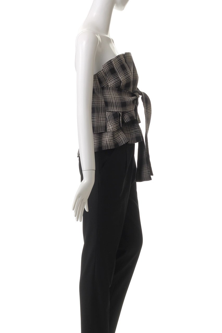 【ヒューエルミュージアム/hueLe Museum】の【STUMBLY】Yarn Dyed Side Zip Bustier 人気、トレンドファッション・服の通販 founy(ファニー) ファッション Fashion レディースファッション Fashion for Women トップス・カットソー Cut & Sew Tops キャミソール&ノースリーブ Camisoles & Sleeveless Tops シャツ・ブラウス・オフィスカジュアル Elegant Blouses & Button-Ups ビスチェ Bustiers & Corset Tops / Layered Bustier Style おすすめ Recommended / Our Picks チェック Check, Plaid, Tartan ノースリーブ Sleeveless, No-Sleeve ビスチェ Bustier, Corset Top リネン Linen, Linen Fabric リボン Ribbon, Bow other-3|ID: prp329100004408594 ipo3291000000033654862