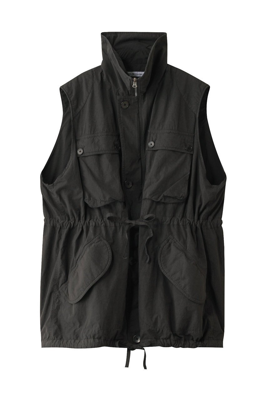 【キャサリンハムネット/KATHARINE HAMNETT LONDON】の【UNISEX】ハイネックジップノースリーブロングジャケット インテリア・キッズ・メンズ・レディースファッション・服の通販 founy(ファニー) 　ファッション　Fashion　レディースファッション　Fashion for Women　アウター　Coat / Outerwear Collection　レディースジャケット・軽アウター　Jackets　ユニセックス　Unisex, Genderless　ジャケット　Jacket, Outerwear　ベスト　Vest, Waistcoat　ロング　Long, Long-Length　ヴィンテージ　Vintage Style　ブラック|ID: prp329100004408595 ipo3291000000035825643