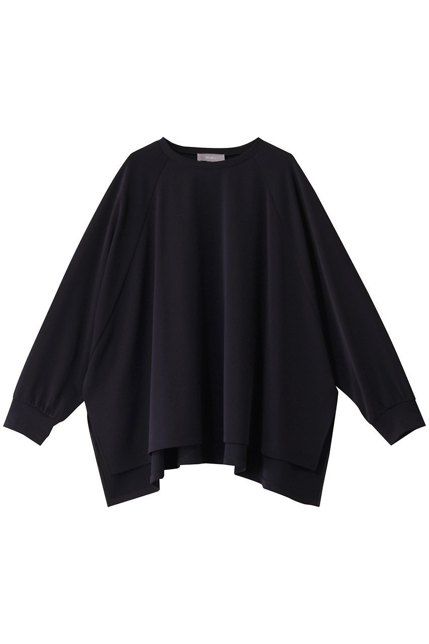 【ヒューエルミュージアム/hueLe Museum】の【hLM】トリアセカルゼジャージカットソー インテリア・キッズ・メンズ・レディースファッション・服の通販 founy(ファニー) 　ファッション　Fashion　レディースファッション　Fashion for Women　トップス・カットソー　Cut & Sew Tops　シャツ・ブラウス・オフィスカジュアル　Elegant Blouses & Button-Ups　ロングTシャツ・Tシャツ　Longline T-Shirts & Tees　カットソー・ベーシックTシャツ　Cut-and-Sewn Tops / Stretch Tees & Basics　おすすめ　Recommended / Our Picks　シンプル　Simple, Minimal　スリーブ　Sleeve, Long Sleeve / Short Sleeve　セットアップ　Set-Up, Coordinated Outfit　ロング　Long, Long-Length　ネイビー|ID: prp329100004408596 ipo3291000000036025611