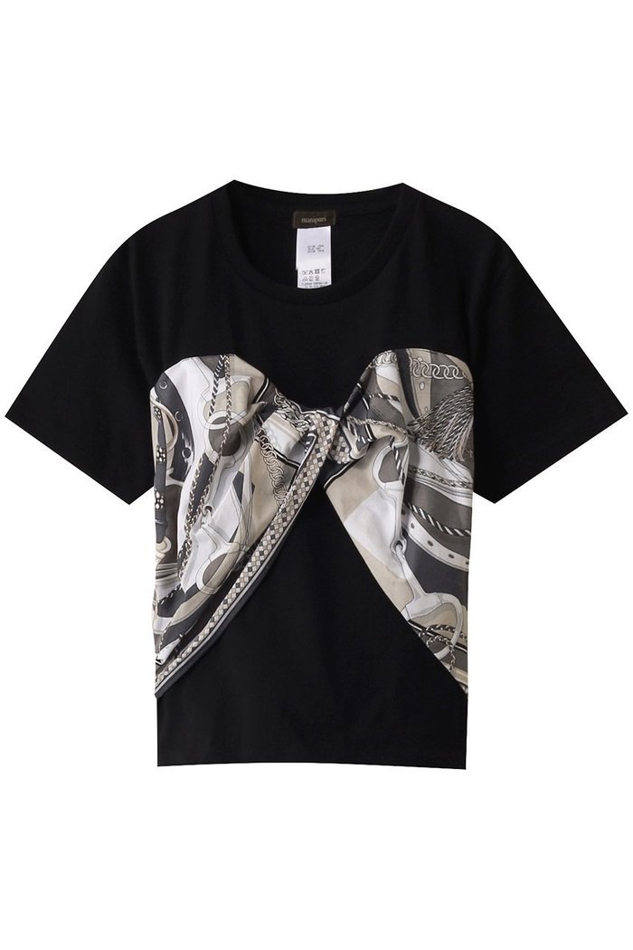 【マニプリ/manipuri】の【ELLE SHOP限定】ビスチェTシャツ インテリア・キッズ・メンズ・レディースファッション・服の通販 founy(ファニー) https://founy.com/ ファッション Fashion レディースファッション WOMEN トップス・カットソー Tops/Tshirt シャツ/ブラウス Shirts/Blouses ロング / Tシャツ T-Shirts カットソー Cut and Sewn ビスチェ Bustier ショート Short シンプル Simple スカーフ Scarf スリーブ Sleeve ドッキング Docking ビスチェ Bustier プリント Print |ID: prp329100004410798 ipo3291000000030801810