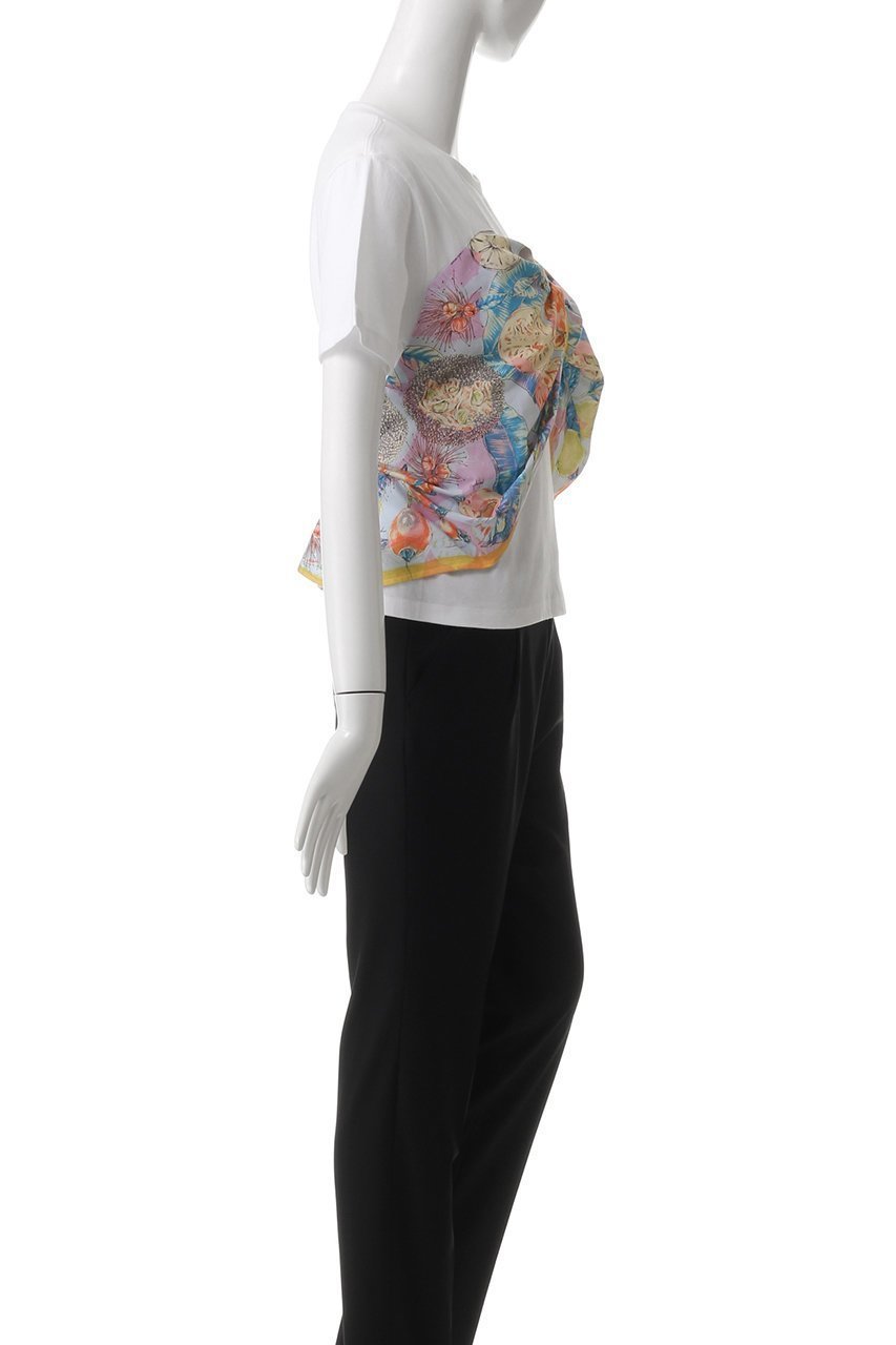 【マニプリ/manipuri】の【ELLE SHOP限定】ビスチェTシャツ 人気、トレンドファッション・服の通販 founy(ファニー) 　ファッション　Fashion　レディースファッション　Fashion for Women　トップス・カットソー　Cut & Sew Tops　シャツ・ブラウス・オフィスカジュアル　Elegant Blouses & Button-Ups　ロングTシャツ・Tシャツ　Longline T-Shirts & Tees　カットソー・ベーシックTシャツ　Cut-and-Sewn Tops / Stretch Tees & Basics　ビスチェ　Bustiers & Corset Tops / Layered Bustier Style　ショート　Short, Short Length　シンプル　Simple, Minimal　スカーフ　Scarf, Neckwear　スリーブ　Sleeve, Long Sleeve / Short Sleeve　ドッキング　Docking, Mixed Material　ビスチェ　Bustier, Corset Top　プリント　Print, Printed Pattern　other-4|ID: prp329100004410798 ipo3291000000032867174