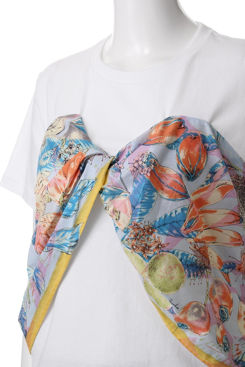 【マニプリ/manipuri】の【ELLE SHOP限定】ビスチェTシャツ 人気、トレンドファッション・服の通販 founy(ファニー) 　ファッション　Fashion　レディースファッション　Fashion for Women　トップス・カットソー　Cut & Sew Tops　シャツ・ブラウス・オフィスカジュアル　Elegant Blouses & Button-Ups　ロングTシャツ・Tシャツ　Longline T-Shirts & Tees　カットソー・ベーシックTシャツ　Cut-and-Sewn Tops / Stretch Tees & Basics　ビスチェ　Bustiers & Corset Tops / Layered Bustier Style　ショート　Short, Short Length　シンプル　Simple, Minimal　スカーフ　Scarf, Neckwear　スリーブ　Sleeve, Long Sleeve / Short Sleeve　ドッキング　Docking, Mixed Material　ビスチェ　Bustier, Corset Top　プリント　Print, Printed Pattern　other-6|ID: prp329100004410798 ipo3291000000032867184