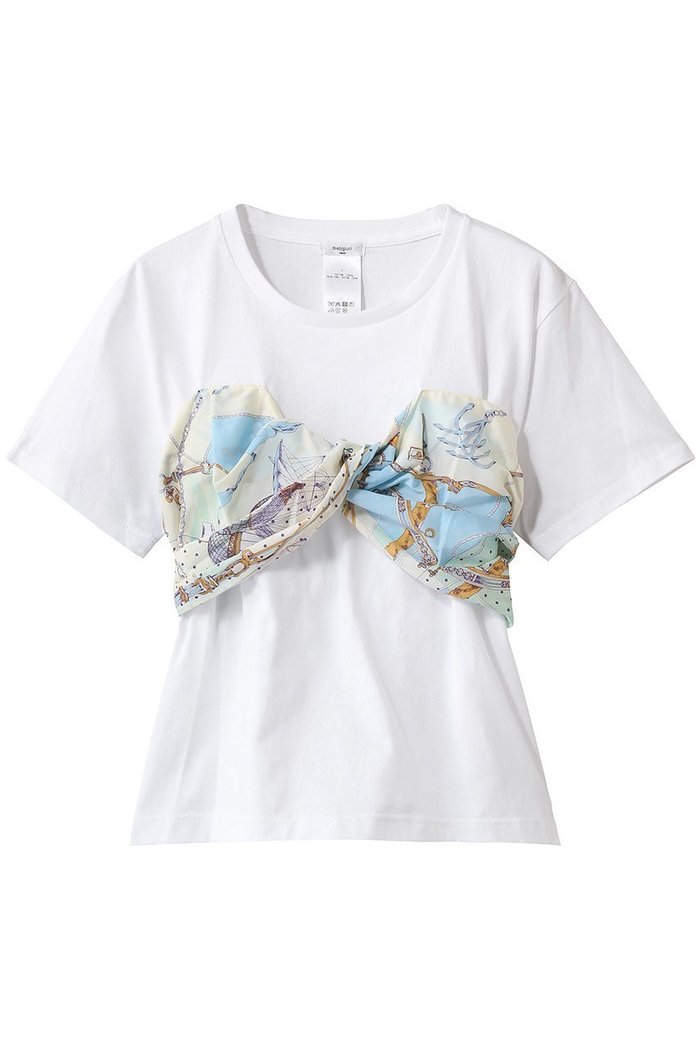 【マニプリ/manipuri】の【ELLE SHOP限定】ビスチェTシャツ インテリア・キッズ・メンズ・レディースファッション・服の通販 founy(ファニー) https://founy.com/ ファッション Fashion レディースファッション Fashion for Women トップス・カットソー Cut & Sew Tops シャツ・ブラウス・オフィスカジュアル Elegant Blouses & Button-Ups ロングTシャツ・Tシャツ Longline T-Shirts & Tees カットソー・ベーシックTシャツ Cut-and-Sewn Tops / Stretch Tees & Basics ビスチェ Bustiers & Corset Tops / Layered Bustier Style ショート Short, Short Length シンプル Simple, Minimal スカーフ Scarf, Neckwear スリーブ Sleeve, Long Sleeve / Short Sleeve ドッキング Docking, Mixed Material ビスチェ Bustier, Corset Top プリント Print, Printed Pattern モダン Modern, Contemporary 新作・新入荷 New Arrivals / New In |ID: prp329100004410798 ipo3291000000036210799