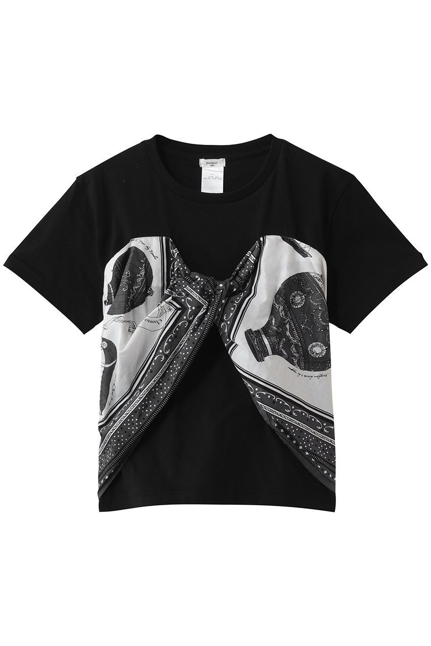 【マニプリ/manipuri】の【ELLE SHOP限定】ビスチェTシャツ インテリア・キッズ・メンズ・レディースファッション・服の通販 founy(ファニー) ファッション Fashion レディースファッション Fashion for Women トップス・カットソー Cut & Sew Tops シャツ・ブラウス・オフィスカジュアル Elegant Blouses & Button-Ups ロングTシャツ・Tシャツ Longline T-Shirts & Tees カットソー・ベーシックTシャツ Cut-and-Sewn Tops / Stretch Tees & Basics ビスチェ Bustiers & Corset Tops / Layered Bustier Style ショート Short, Short Length シンプル Simple, Minimal スカーフ Scarf, Neckwear スリーブ Sleeve, Long Sleeve / Short Sleeve ドッキング Docking, Mixed Material ビスチェ Bustier, Corset Top プリント Print, Printed Pattern モダン Modern, Contemporary ブラック(バルーンバンダナ)|ID: prp329100004410798 ipo3291000000036839056