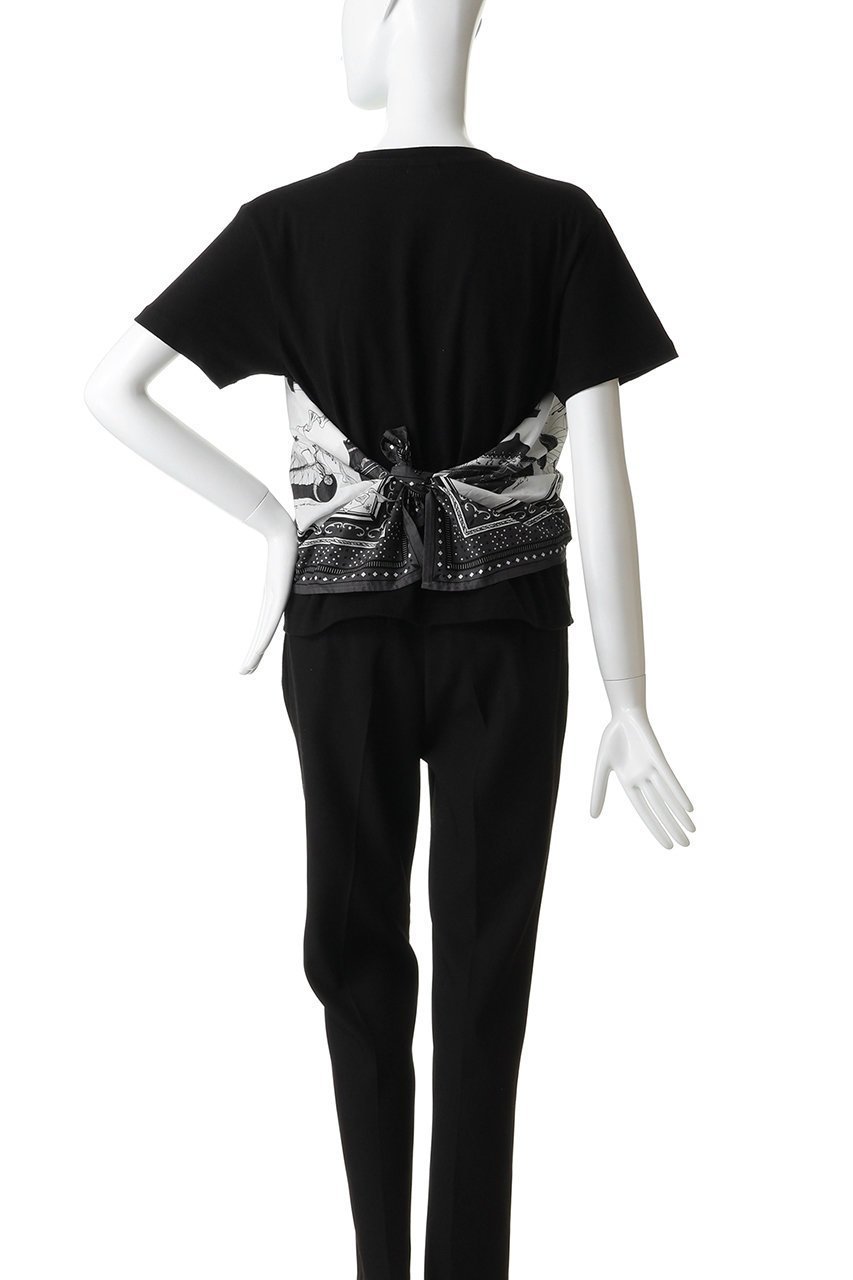 【マニプリ/manipuri】の【ELLE SHOP限定】ビスチェTシャツ 人気、トレンドファッション・服の通販 founy(ファニー) ファッション Fashion レディースファッション Fashion for Women トップス・カットソー Cut & Sew Tops シャツ・ブラウス・オフィスカジュアル Elegant Blouses & Button-Ups ロングTシャツ・Tシャツ Longline T-Shirts & Tees カットソー・ベーシックTシャツ Cut-and-Sewn Tops / Stretch Tees & Basics ビスチェ Bustiers & Corset Tops / Layered Bustier Style ショート Short, Short Length シンプル Simple, Minimal スカーフ Scarf, Neckwear スリーブ Sleeve, Long Sleeve / Short Sleeve ドッキング Docking, Mixed Material ビスチェ Bustier, Corset Top プリント Print, Printed Pattern モダン Modern, Contemporary other-4|ID: prp329100004410798 ipo3291000000036839064