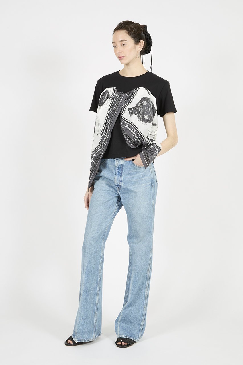 【マニプリ/manipuri】の【ELLE SHOP限定】ビスチェTシャツ 人気、トレンドファッション・服の通販 founy(ファニー) ファッション Fashion レディースファッション Fashion for Women トップス・カットソー Cut & Sew Tops シャツ・ブラウス・オフィスカジュアル Elegant Blouses & Button-Ups ロングTシャツ・Tシャツ Longline T-Shirts & Tees カットソー・ベーシックTシャツ Cut-and-Sewn Tops / Stretch Tees & Basics ビスチェ Bustiers & Corset Tops / Layered Bustier Style ショート Short, Short Length シンプル Simple, Minimal スカーフ Scarf, Neckwear スリーブ Sleeve, Long Sleeve / Short Sleeve ドッキング Docking, Mixed Material ビスチェ Bustier, Corset Top プリント Print, Printed Pattern モダン Modern, Contemporary other-7|ID: prp329100004410798 ipo3291000000036839071