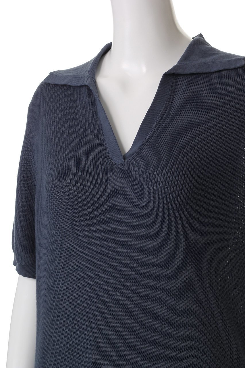 【デミーリー/DEMYLEE】のALEXA ファインピマコットン ポロカラーニットトップ 人気、トレンドファッション・服の通販 founy(ファニー) 　ファッション　Fashion　レディースファッション　Fashion for Women　トップス・カットソー　Cut & Sew Tops　ニット　Knit Tops & Sweaters　カジュアルプルオーバー・ニットトップス　Pullovers & Knit Tops / Casual Pullovers　バランス　Balance, Style Balance　フレア　Flare, Flared　マキシ　Maxi, Full Length　ワイド　Wide, Wide Fit　エレガント 上品　Elegant　other-5|ID: prp329100004410835 ipo3291000000032945320