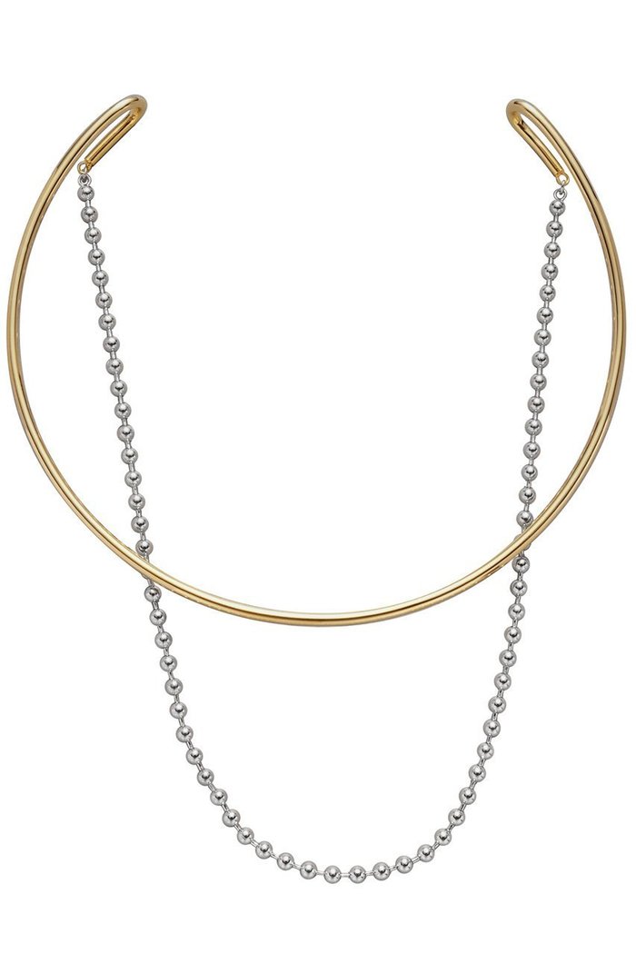 【プラス ヴァンドーム/Plus Vendome】の【ELLE SHOP限定】バイカラー レイヤード ネックレス インテリア・キッズ・メンズ・レディースファッション・服の通販 founy(ファニー) https://founy.com/ ファッション Fashion レディースファッション Fashion for Women ジュエリー Jewelry ネックレス Necklaces & Pendants おすすめ Recommended / Our Picks イエロー Yellow コーティング Coating, Coated Finish サマー Summer, Summer Style シルバー Silver, Metallic Silver チェーン Chain, Chain Strap ネックレス Necklace, Pendant Necklace |ID: prp329100004410854 ipo3291000000035660106