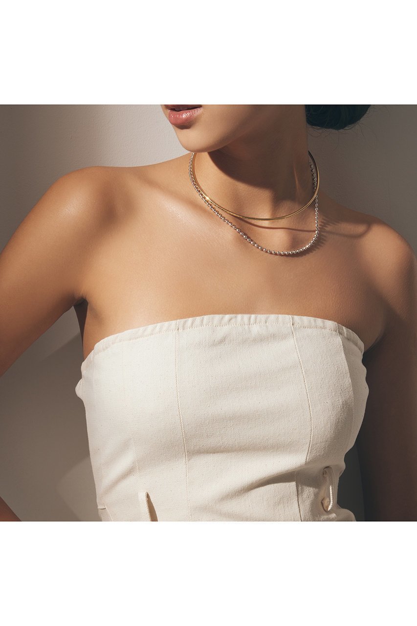 【プラス ヴァンドーム/Plus Vendome】の【ELLE SHOP限定】バイカラー レイヤード ネックレス 人気、トレンドファッション・服の通販 founy(ファニー) 　ファッション　Fashion　レディースファッション　Fashion for Women　ジュエリー　Jewelry　ネックレス　Necklaces & Pendants　おすすめ　Recommended / Our Picks　イエロー　Yellow　コーティング　Coating, Coated Finish　サマー　Summer, Summer Style　シルバー　Silver, Metallic Silver　チェーン　Chain, Chain Strap　ネックレス　Necklace, Pendant Necklace　other-8|ID: prp329100004410854 ipo3291000000035660117