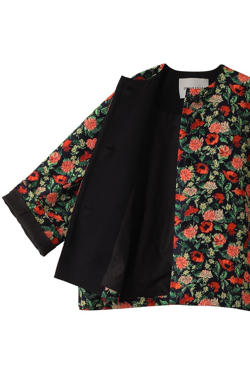 【デパリエ/DEPAREILLE】のフラワージャカードジャケット 人気、トレンドファッション・服の通販 founy(ファニー) 　ファッション　Fashion　レディースファッション　Fashion for Women　アウター　Coat / Outerwear Collection　レディースジャケット・軽アウター　Jackets　シンプル　Simple, Minimal　ジャカード／ジャガード　Jacquard, Woven Pattern　ジャケット　Jacket, Outerwear　パーティ　Party, Party Style　フラワー　Flower, Floral　other-6|ID: prp329100004410857 ipo3291000000032955699