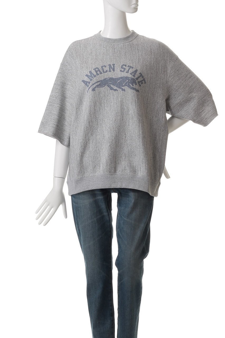 【アメリカーナ/Americana】のカットオフリヴァースウィーブスウェットシャツ 人気、トレンドファッション・服の通販 founy(ファニー) 　ファッション　Fashion　レディースファッション　Fashion for Women　トップス・カットソー　Cut & Sew Tops　シャツ・ブラウス・オフィスカジュアル　Elegant Blouses & Button-Ups　レディースパーカー・カジュアルフーディー　Casual Hoodies & Sweatshirts　ロングTシャツ・Tシャツ　Longline T-Shirts & Tees　スウェット・クルーネックトップス　Sweatshirts & Crewnecks / Relaxed Fit Sweat Tops　カットソー・ベーシックTシャツ　Cut-and-Sewn Tops / Stretch Tees & Basics　カットオフ　Cut-Off Design　スリーブ　Sleeve, Long Sleeve / Short Sleeve　フロント　Front, Front Design　プリント　Print, Printed Pattern　ロング　Long, Long-Length　other-2|ID: prp329100004410863 ipo3291000000032871735