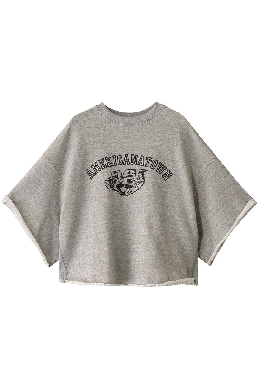 【アメリカーナ/Americana】のカットオフワイドスウェットシャツ インテリア・キッズ・メンズ・レディースファッション・服の通販 founy(ファニー) 　ファッション　Fashion　レディースファッション　Fashion for Women　トップス・カットソー　Cut & Sew Tops　シャツ・ブラウス・オフィスカジュアル　Elegant Blouses & Button-Ups　レディースパーカー・カジュアルフーディー　Casual Hoodies & Sweatshirts　ロングTシャツ・Tシャツ　Longline T-Shirts & Tees　スウェット・クルーネックトップス　Sweatshirts & Crewnecks / Relaxed Fit Sweat Tops　カットソー・ベーシックTシャツ　Cut-and-Sewn Tops / Stretch Tees & Basics　カットオフ　Cut-Off Design　杢グレー|ID: prp329100004410865 ipo3291000000032871821