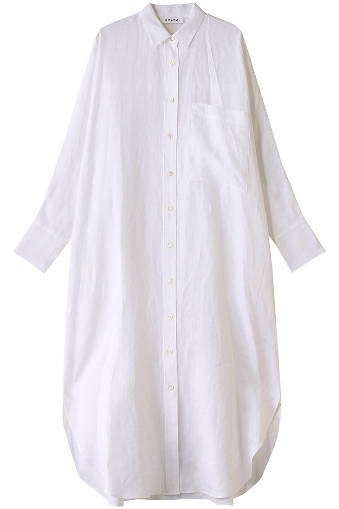 【サクラ/SACRA】のプレミアムベルギーリネンシャツワンピース インテリア・キッズ・メンズ・レディースファッション・服の通販 founy(ファニー) https://founy.com/ ファッション Fashion レディースファッション WOMEN ワンピース Dress シャツワンピース Shirt Dresses チュニック Tunic チュニック Tunic ヨーク Yoke リネン Linen ロング Long 夏 Summer 羽織 Haori |ID: prp329100004410867 ipo3291000000030802011