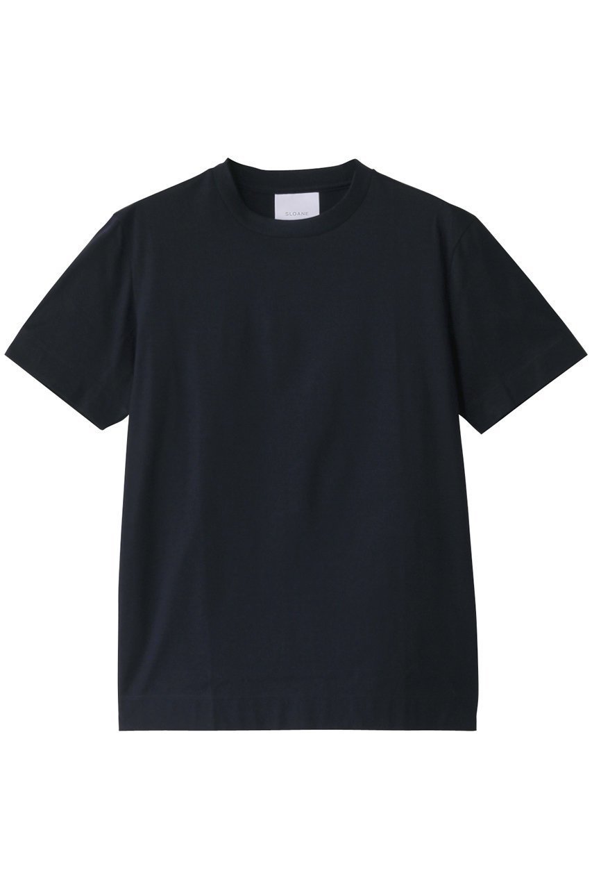 【スローン/SLOANE】の60/2コットン天竺 UV Tシャツ インテリア・キッズ・メンズ・レディースファッション・服の通販 founy(ファニー) 　ファッション　Fashion　レディースファッション　Fashion for Women　トップス・カットソー　Cut & Sew Tops　シャツ・ブラウス・オフィスカジュアル　Elegant Blouses & Button-Ups　ロングTシャツ・Tシャツ　Longline T-Shirts & Tees　カットソー・ベーシックTシャツ　Cut-and-Sewn Tops / Stretch Tees & Basics　ショート　Short, Short Length　シンプル　Simple, Minimal　スリーブ　Sleeve, Long Sleeve / Short Sleeve　エレガント 上品　Elegant　定番　Standard, Basic Item　ネイビー|ID: prp329100004410872 ipo3291000000035810290