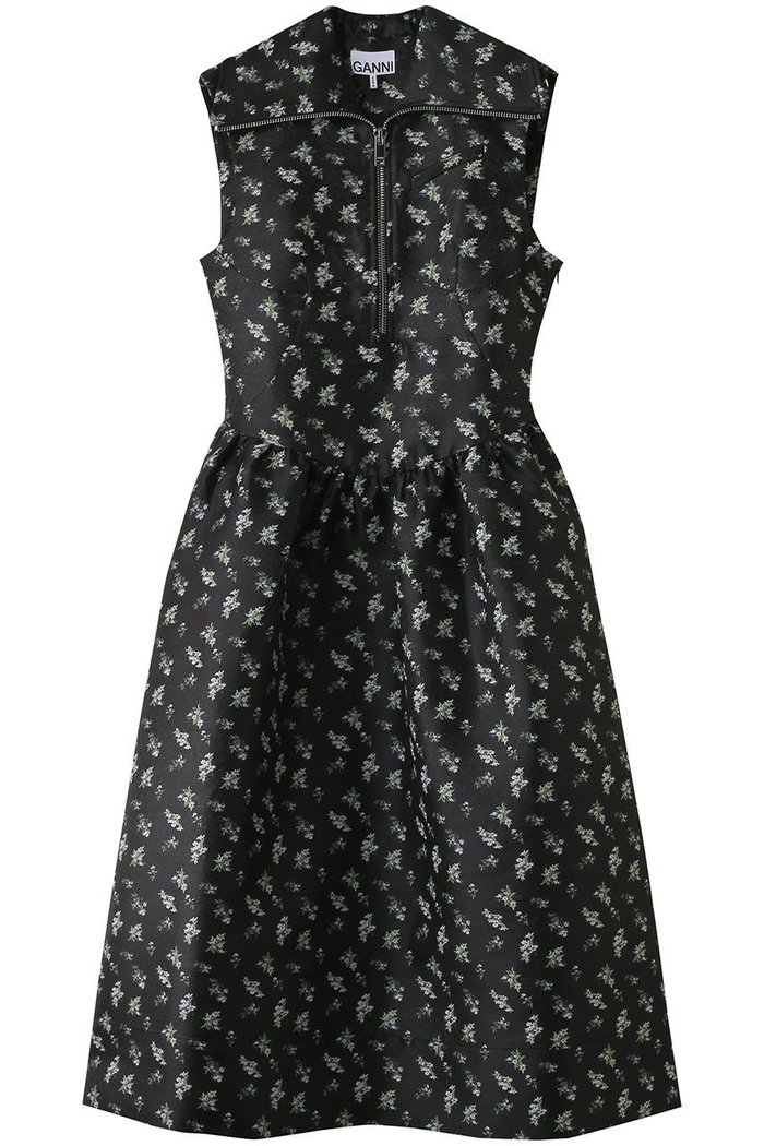 【ガニー/GANNI】のFloral Jacquard Midi ドレス インテリア・キッズ・メンズ・レディースファッション・服の通販 founy(ファニー) https://founy.com/ ファッション Fashion レディースファッション Fashion for Women ワンピース Dresses フォーマル・パーティードレス・結婚式用ドレス Elegant & Casual Dresses チュニック Tunic Tops & Dresses クラシカル Classical, Vintage-Inspired ジャカード／ジャガード Jacquard, Woven Pattern チュニック Tunic, Long Top ドレス Dress, One-Piece フレア Flare, Flared |ID: prp329100004410875 ipo3291000000032785233