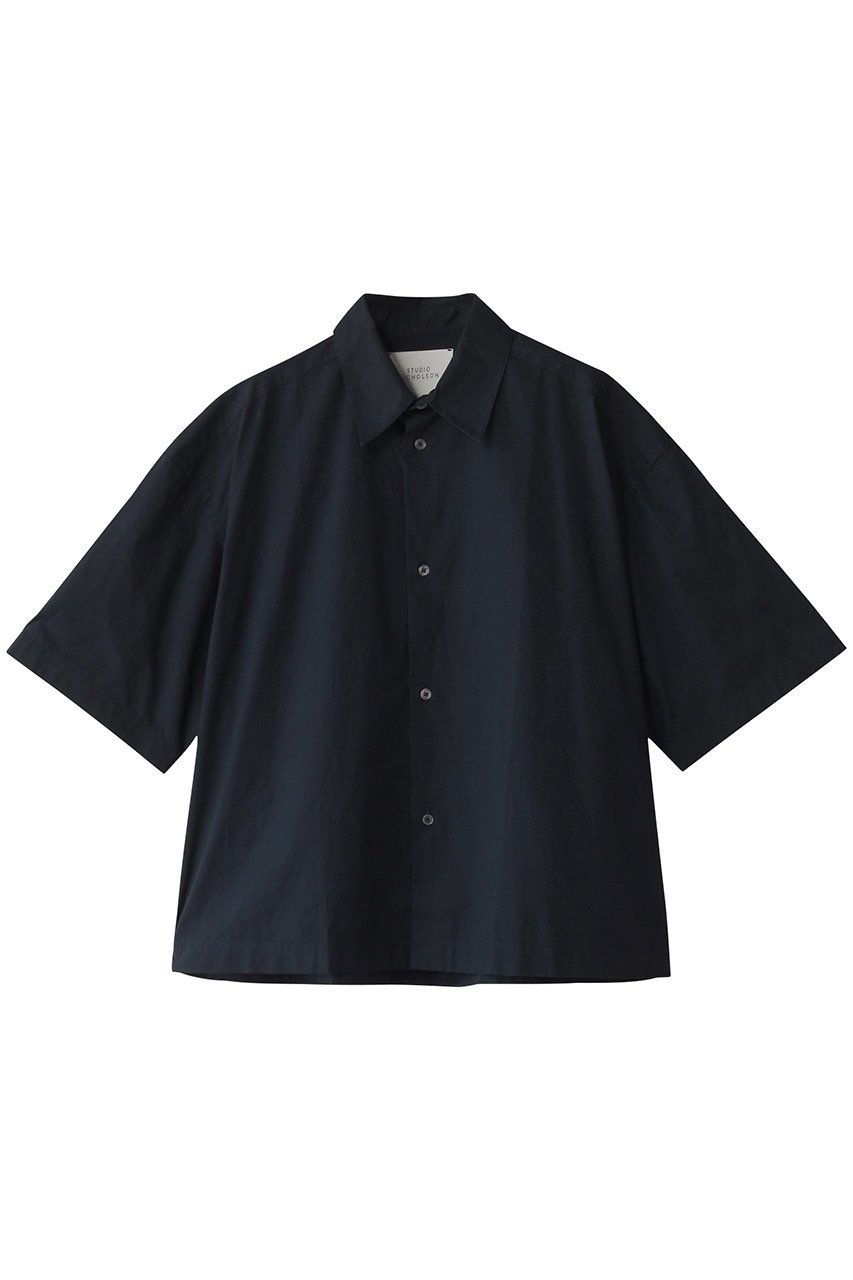 【スタジオ ニコルソン/STUDIO NICHOLSON / MEN】の【MEN】SANKO オーガニックコットンボクシーシャツ インテリア・キッズ・メンズ・レディースファッション・服の通販 founy(ファニー) 　ファッション　Fashion　メンズファッション　Fashion for Men　ショート　Short, Short Length　スリーブ　Sleeve, Long Sleeve / Short Sleeve　トレンド　Trend, Trending Now　ボックス　Boxy, Box Shape　リラックス　Relax, Relaxed Fit　夏　Summer　ダーケストネイビー|ID: prp329100004410876 ipo3291000000032858650