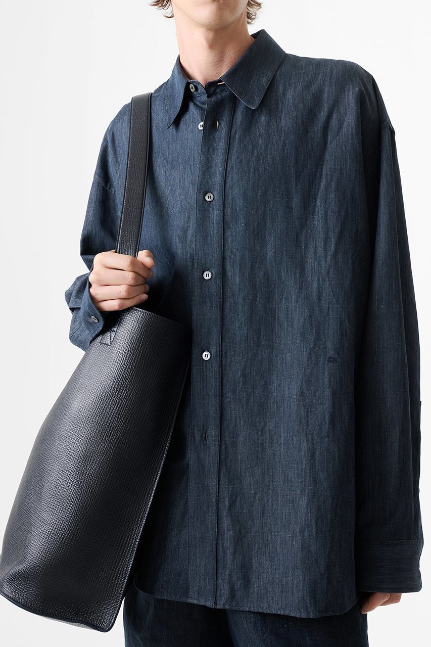 【スタジオ ニコルソン/STUDIO NICHOLSON】の【UNISEX】OLI オーバーサイズシャツ 人気、トレンドファッション・服の通販 founy(ファニー) 　ファッション　Fashion　レディースファッション　Fashion for Women　トップス・カットソー　Cut & Sew Tops　シャツ・ブラウス・オフィスカジュアル　Elegant Blouses & Button-Ups　ユニセックス　Unisex, Genderless　シンプル　Simple, Minimal　スリーブ　Sleeve, Long Sleeve / Short Sleeve　リネン　Linen, Linen Fabric　ロング　Long, Long-Length　夏　Summer　春　Spring　S/S・春夏　SS, Spring/Summer, Warm Season　羽織　Haori, Light Jacket　other-6|ID: prp329100004410877 ipo3291000000034955658