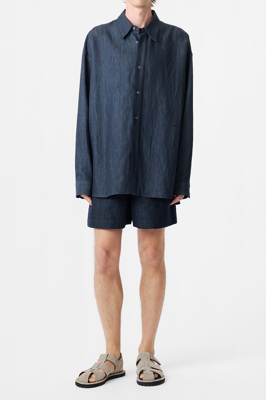 【スタジオ ニコルソン/STUDIO NICHOLSON】の【UNISEX】OLI オーバーサイズシャツ 人気、トレンドファッション・服の通販 founy(ファニー) 　ファッション　Fashion　レディースファッション　Fashion for Women　トップス・カットソー　Cut & Sew Tops　シャツ・ブラウス・オフィスカジュアル　Elegant Blouses & Button-Ups　ユニセックス　Unisex, Genderless　シンプル　Simple, Minimal　スリーブ　Sleeve, Long Sleeve / Short Sleeve　リネン　Linen, Linen Fabric　ロング　Long, Long-Length　夏　Summer　春　Spring　S/S・春夏　SS, Spring/Summer, Warm Season　羽織　Haori, Light Jacket　other-7|ID: prp329100004410877 ipo3291000000034955660