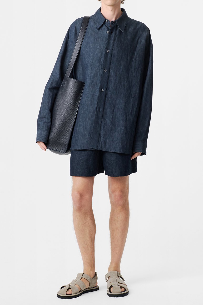 【スタジオ ニコルソン/STUDIO NICHOLSON】の【UNISEX】OLI オーバーサイズシャツ 人気、トレンドファッション・服の通販 founy(ファニー) 　ファッション　Fashion　レディースファッション　Fashion for Women　トップス・カットソー　Cut & Sew Tops　シャツ・ブラウス・オフィスカジュアル　Elegant Blouses & Button-Ups　ユニセックス　Unisex, Genderless　シンプル　Simple, Minimal　スリーブ　Sleeve, Long Sleeve / Short Sleeve　リネン　Linen, Linen Fabric　ロング　Long, Long-Length　夏　Summer　春　Spring　S/S・春夏　SS, Spring/Summer, Warm Season　羽織　Haori, Light Jacket　other-8|ID: prp329100004410877 ipo3291000000034955663
