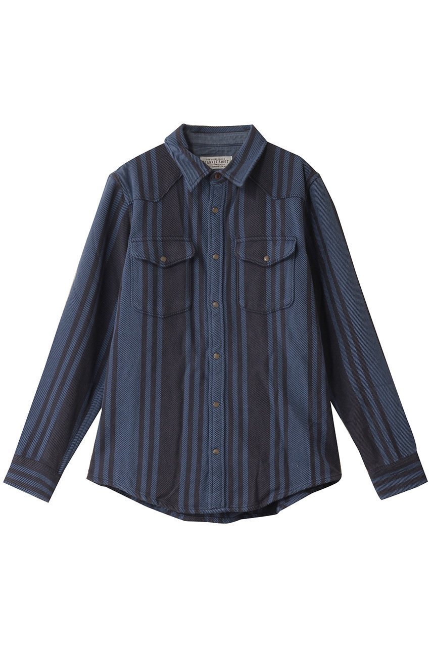 【アウターノウン/OUTERKNOWN / MEN】の【MEN】WESTERLY BLANKET SHIRT コットンツイル ウェスタンシャツ インテリア・キッズ・メンズ・レディースファッション・服の通販 founy(ファニー) 　ファッション　Fashion　メンズファッション　MEN　ウエスタン　Western　シンプル　Simple　スリーブ　Sleeve　トレンド　Trend　ブランケット　Blanket　ヨーク　Yoke　ロング　Long　人気　Popularity　NEW・新作・新着・新入荷　New Arrivals　ブルー|ID: prp329100004410905 ipo3291000000030802135