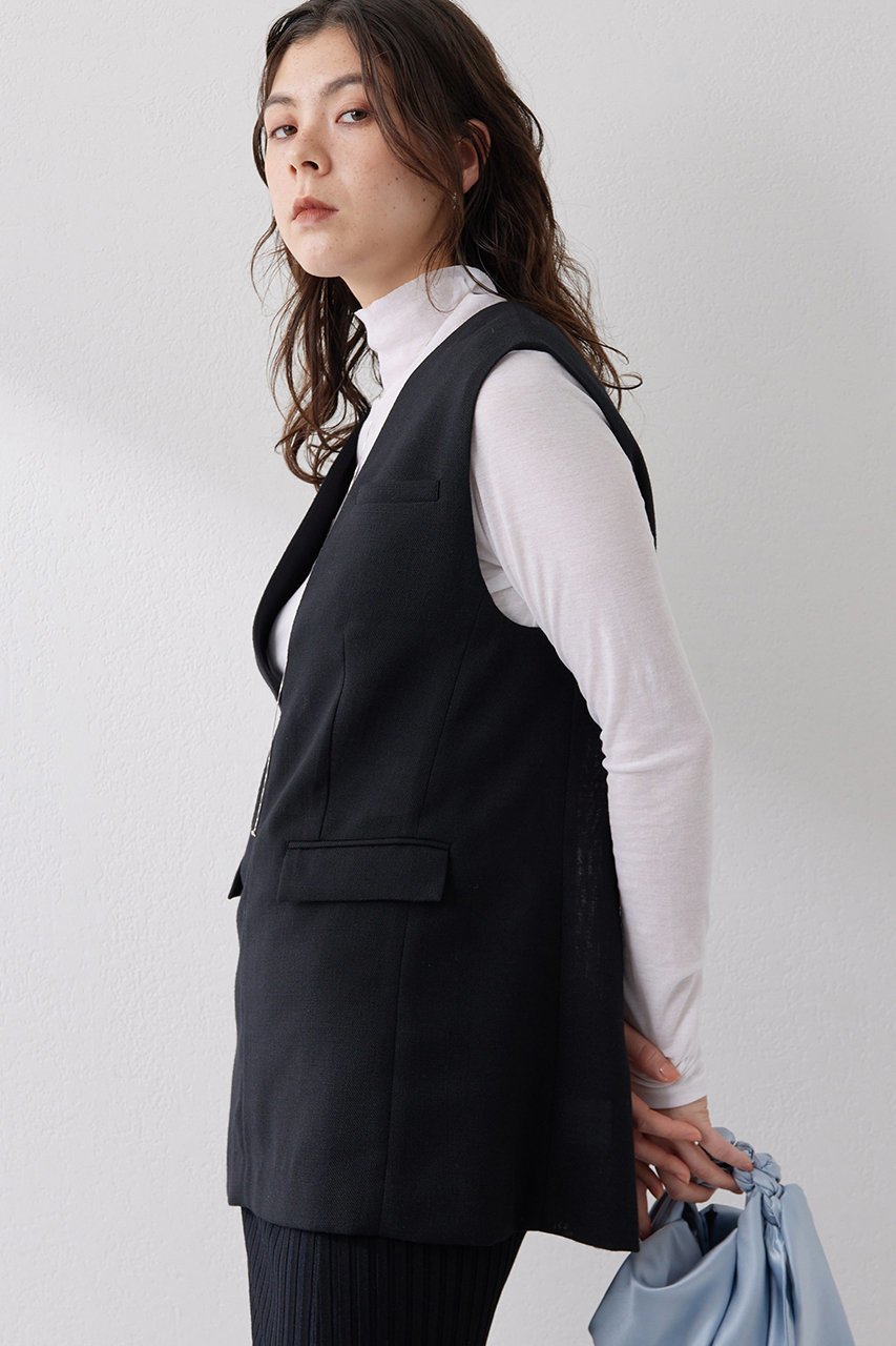 【ウィムガゼット/Whim Gazette】のジュートライクVネックプルオーバージレ 人気、トレンドファッション・服の通販 founy(ファニー) 　ファッション　Fashion　レディースファッション　WOMEN　おすすめ　Recommend　カットソー　Cut And Sew　クール　Cool　ジャケット　Jacket　ベスト　Vest　エレガント 上品　Elegant　other-3|ID: prp329100004410908 ipo3291000000031268247