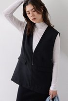 【ウィムガゼット/Whim Gazette】のジュートライクVネックプルオーバージレ ブラック|ID: prp329100004410908 ipo3291000000032792363