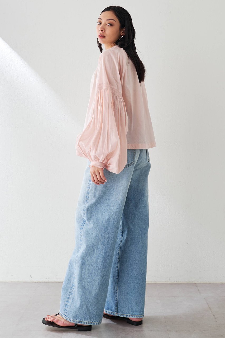 【ウィムガゼット/Whim Gazette】のローンギャザーブラウス 人気、トレンドファッション・服の通販 founy(ファニー) 　ファッション　Fashion　レディースファッション　Fashion for Women　トップス・カットソー　Cut & Sew Tops　シャツ・ブラウス・オフィスカジュアル　Elegant Blouses & Button-Ups　ギャザー　Gathered, Ruffled　シャーリング　Shirring, Ruched　スリーブ　Sleeve, Long Sleeve / Short Sleeve　フェミニン　Feminine, Girly　ベビー　Baby, Babywear　ロング　Long, Long-Length　ワッシャー　Washer, Crinkled Finish　other-4|ID: prp329100004410913 ipo3291000000032852640