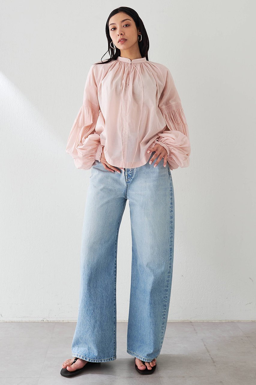 【ウィムガゼット/Whim Gazette】のローンギャザーブラウス 人気、トレンドファッション・服の通販 founy(ファニー) 　ファッション　Fashion　レディースファッション　Fashion for Women　トップス・カットソー　Cut & Sew Tops　シャツ・ブラウス・オフィスカジュアル　Elegant Blouses & Button-Ups　ギャザー　Gathered, Ruffled　シャーリング　Shirring, Ruched　スリーブ　Sleeve, Long Sleeve / Short Sleeve　フェミニン　Feminine, Girly　ベビー　Baby, Babywear　ロング　Long, Long-Length　ワッシャー　Washer, Crinkled Finish　other-6|ID: prp329100004410913 ipo3291000000032852651